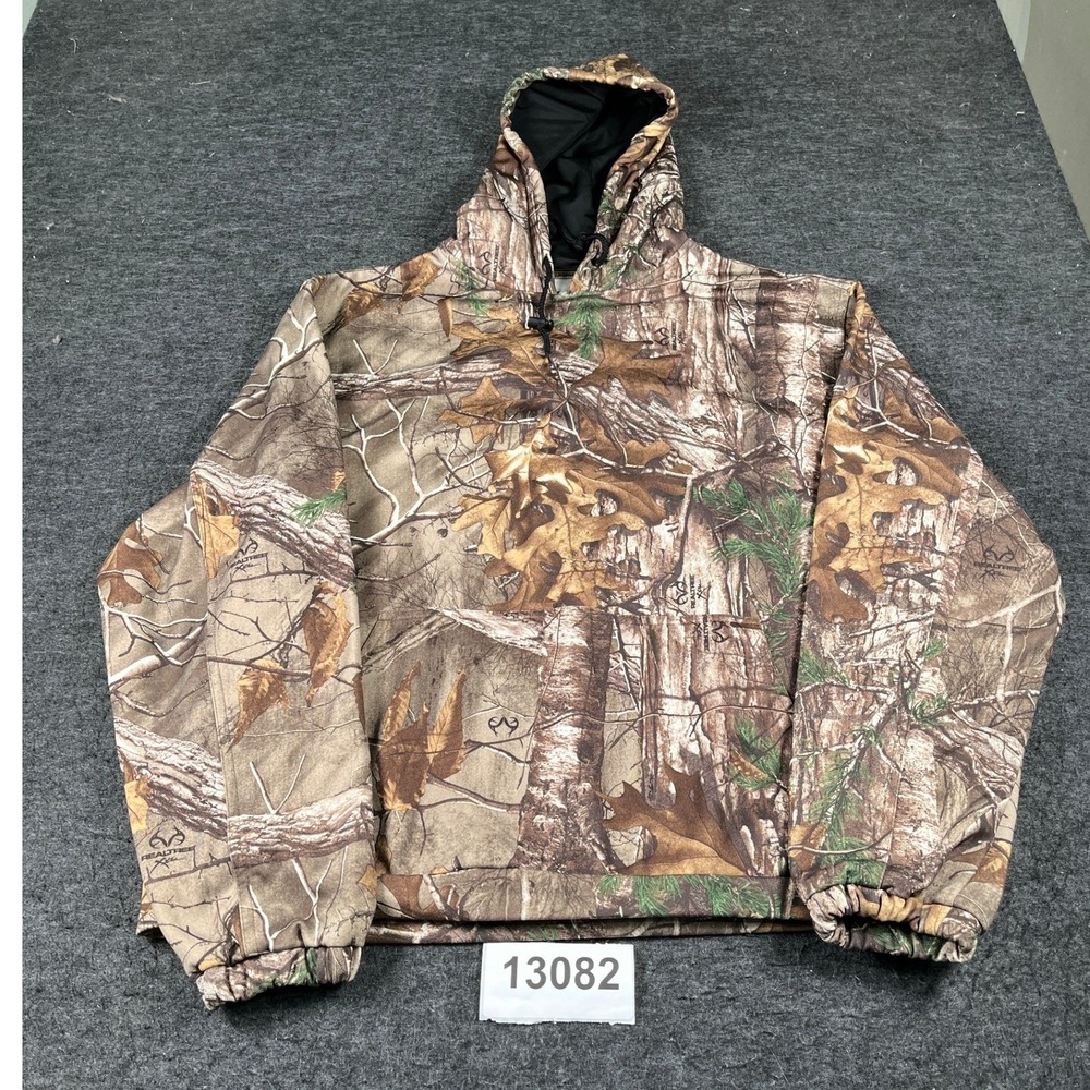 10X Hoodie Men XL Brown Excellent Realtree Xtra Camo Hunting Pullover